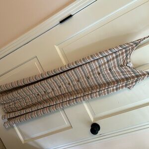 Striped spaghetti strap knit dress w buttons down the front